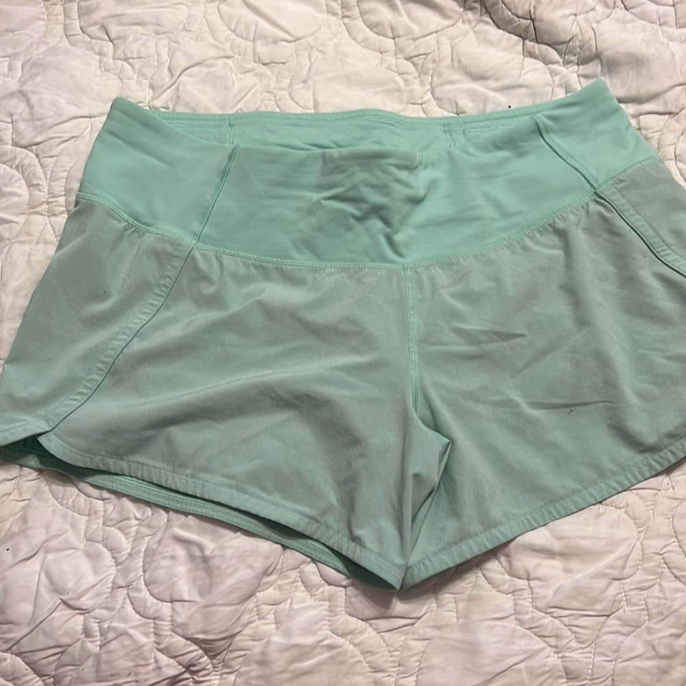 Mint Lululemon shorts